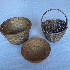 VTG Collection of 3 Wicker Baskets